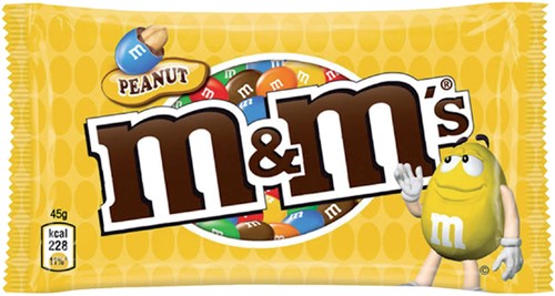 M&M's pinda single 45gr 24 zakjes-2