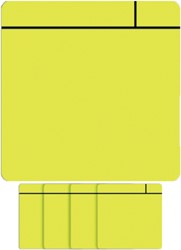 Scrum board magneten 75x75mm geel blister van 5 stuks