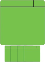 Whiteboard magneten 75x75mm groen blister van 5 stuks
