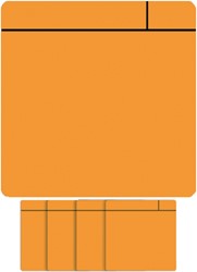Whiteboard magneten 75x75mm oranje blister van 5 stuks