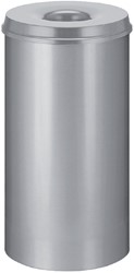 Papierbak met vlamdover Vepabins 50liter 33.5cm lichtgrijs