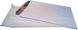 Monsterzakenveloppen 262x371x38mm plakstrip wit 10stuks