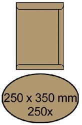 Akte envelop 250x350mm zonder venster met plakstrip doos van 250 stuks