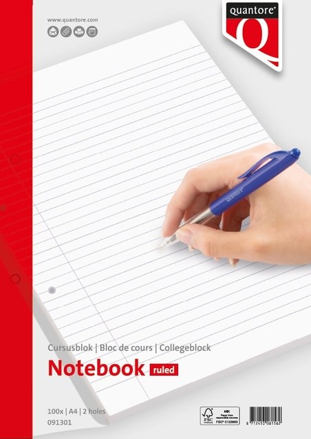 Bind'O Block spiraalschrift A4 80 afscheurbare bladen met 4-gaats