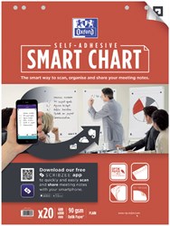 Zelfklevend flipoverpapier 60 x 80 cm blanco Oxford Smart Chart