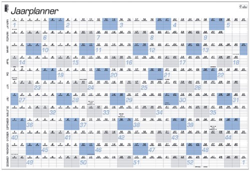 Jaarplankalender Quantore A1 84x57cm 2025