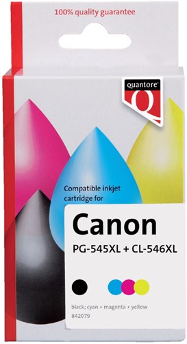 Inktcartridge Quantore Canon PG-545XL CL-546XL zwart kleur