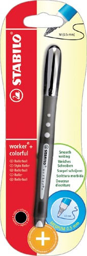 Rollerball STABILO worker colorful zwart blister