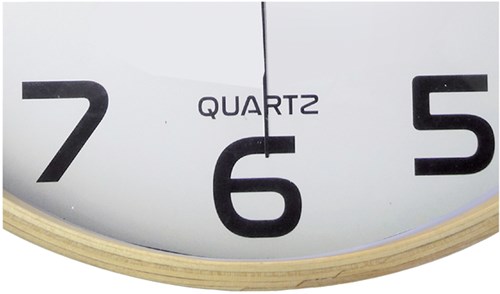 Unilux wandklok Baltic diameter 30,5 cm hout en wit-3