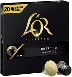 Koffiecups Douwe Egberts L'Or Espresso Ristretto 20 stuks