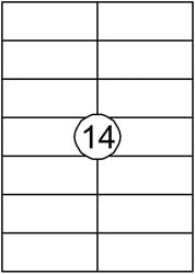 Etiket Quantore 105x42,4mm 1400stuks