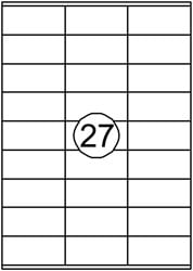 Quantore etiketten 70x32mm 2700stuks