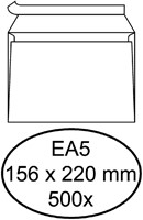 A5 Envelop 156x220mm met plakstrip doos van 500 stuks