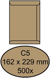 Akte envelop 162x 229 mm zonder venster doos van 500 stuks