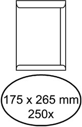 Akte envelop 175x265mm zonder venster met plakstrip doos van 250 stuks