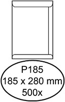 Akte envelop 185x280mm zonder venster Quantore doos van 500 stuks wit