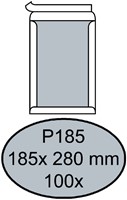 Bordrug enveloppen P185 185x280mm zelfkl. wit 100stuks
