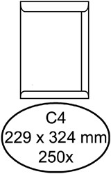 A4 envelop 229x324mm zonder venster doos van 250 stuks