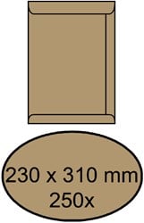 Akte envelop 230x310mm zonder venster met plakstrip doos van 250 stuks