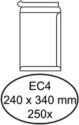 Akte envelop 240x340mm zonder venster met plakstrip doos van 250 stuks