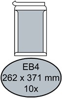 Bordrug enveloppen EB4 262x371mm zelfkl. wit 10stuks