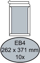 Bordrug enveloppen EB4 262x371mm zelfkl. wit 10stuks