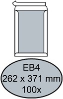 Bordrug enveloppen EB4 262x371mm zelfkl. wit 100stuks