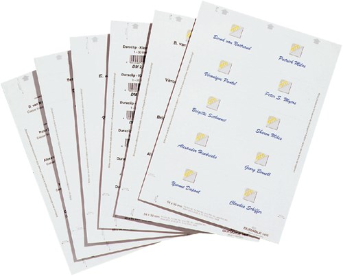 Durable Badgemaker insteekkaartjes 40 x 75 mm voor badges 8001, 8008, 8021, 8110, 8116, 8120, 8121...