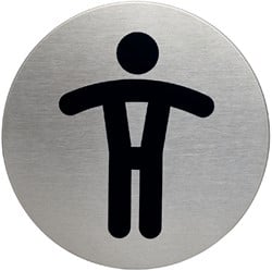 WC pictogram heren rond 83mm Durable 4905