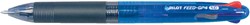 Balpen PILOT Begreen Feed 4kleuren GP4 blauwe houder 0.32mm