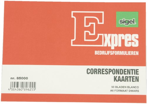 Correspondentiekaart Sigel expres A6 ivoorkarton
