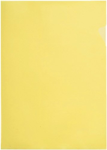 Insteekmap L-model Quantore A4 PP 0.12mm geel 25 stuks-2