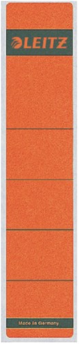 Leitz zelfklevende rugetiketten voor smalle ordner kort model rood pk/10