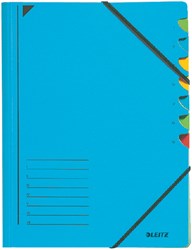 Leitz sorteermap karton 7 vakken blauw