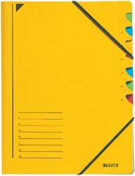 Leitz sorteermap, karton, A4 formaat, 7tabs, geel