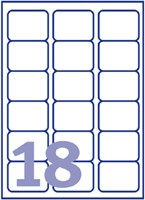 AVERY afneembare witte etiketten Stick & Lift ft 63,5 x 46,6 mm, 450 stuks, 18 per blad-2