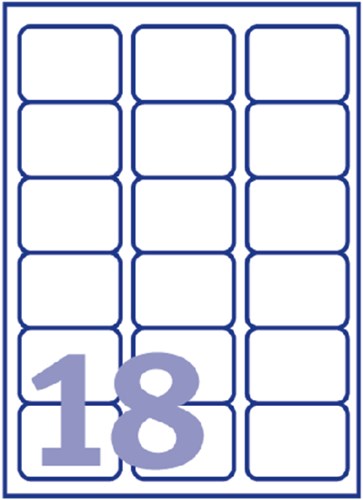 Avery etiketten J8161-40 63.5x46.6m wit 720stuks-2