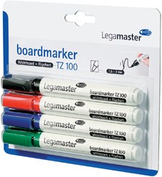 Whiteboard stiften Legamaster TZ100 rond assorti 1.5-3mm 4st