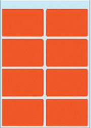 Herma etiketten 3692 26x40mm rood 40stuks