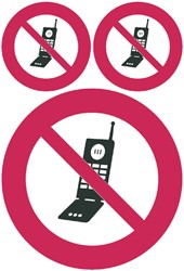 Mobiele telefoon verboden sticker 5784
