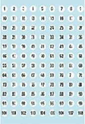Herma etiketten 4128 8mm getallen 1-540 540stuks