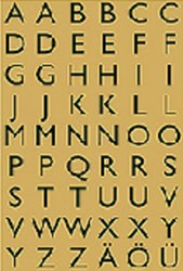 Herma etiketten 4145 13x12mm letters A-Z zwart op goud
