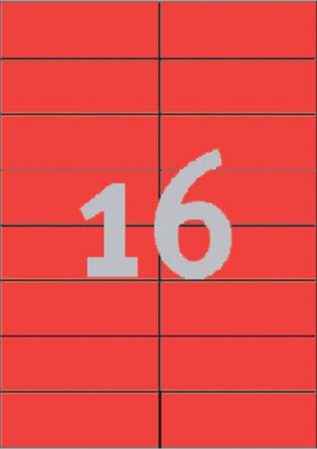 Avery etiketten Zweckform 3452 105x37mm rood 1600stuks-2