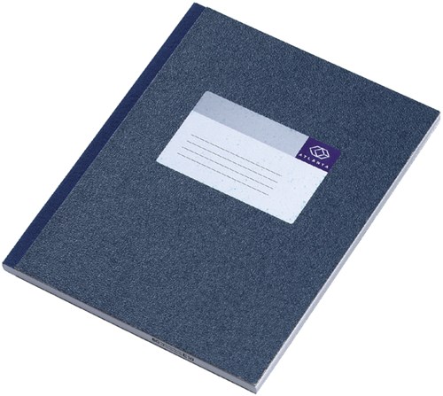 Notitieboek harde kaft 16,5 x 21 cm gelijnd blauw Jalema Breedkwarto's 144 bladzijden