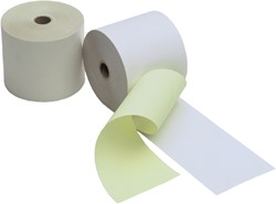 Pinrol Quantore 76mmx25m, kern Ø12mm wit/geel