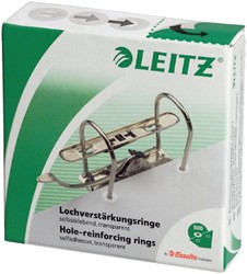 Leitz verstevigingsringen wit transparant doos van 500