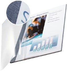 Leitz Impressbind inbindomslag 7mm transparant / blauw 35-70 vellen