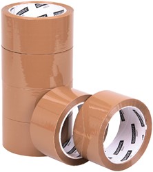 Verpakkingstape Quantore 50mmx60m PP bruin