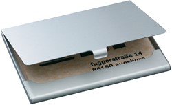 Visitekaarthouder Sigel 90X58Mm Mat Zilver Voor 15 Kaartjes