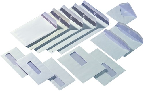 C4 Envelop met venster rechts Quantore 229x324mm doos van 250 stuks wit-3